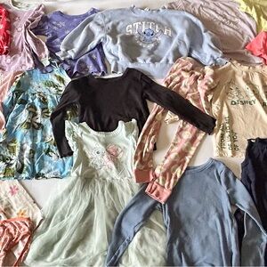 Girl’s Clothing Lot Size 5, 5 T, 5/6y Organic Cotton, Rayon. Disney, GAP